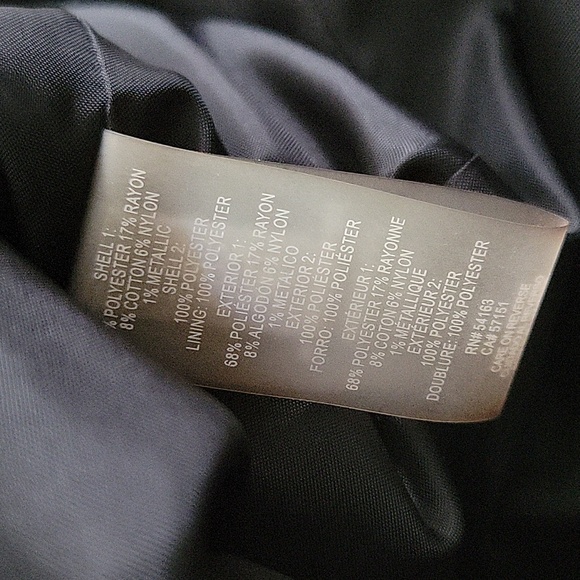 Karl Lagerfeld womens tweed zip up blazer black white pink metallic thre… - Picture 4 of 7